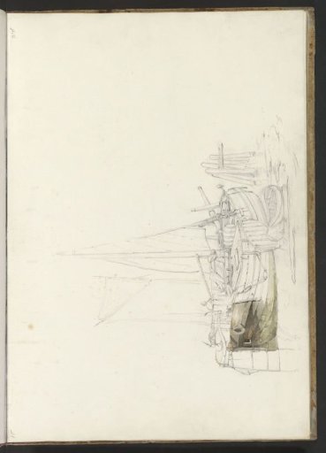 Sailboat at a mooring post