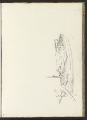 Sailboat with furled sails