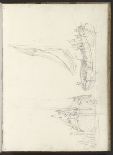 Man on and beside a sailboat