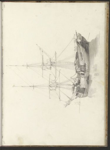 Two-masted ship on the water