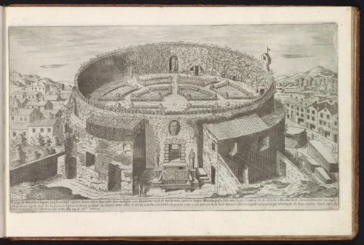 Mausoleum of Augustus with a landscaped garden in Rome