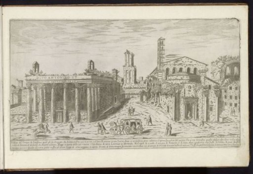 Ruins of the Temple of Antoninus and Faustina and the Temple of Romulus on the Roman Forum