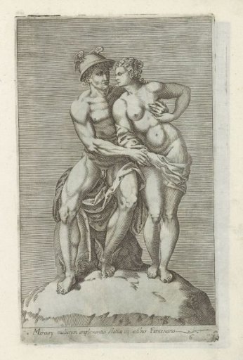 Sculpture group with Mercury and a goddess