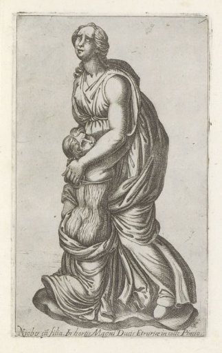 Sculpture of Niobe with her daughter