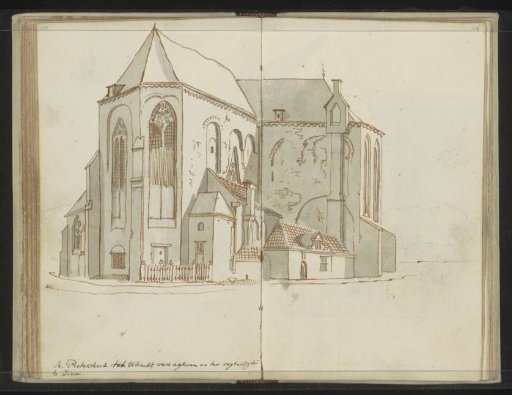 Right and rear sides of St. Peter's Church in Utrecht