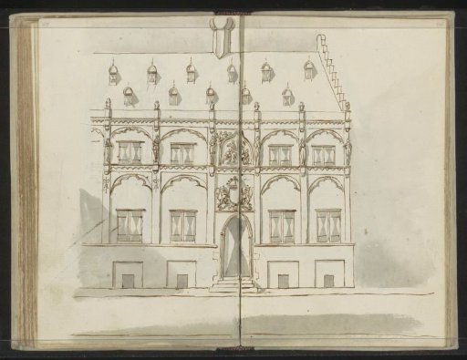 Facade, possibly of the Latin School in Nijmegen