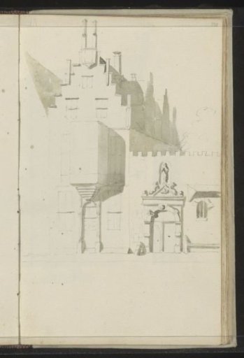 Row house with a stepped gable
