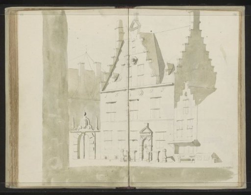 City view with various gable tops