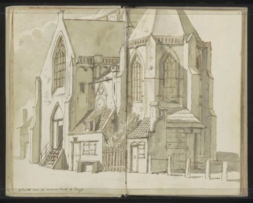 Side view of the Nieuwe Kerk in Delft