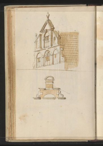 Gable tops with scrollwork