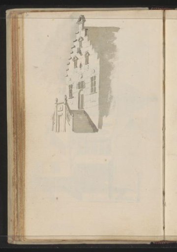 Building with a stepped gable
