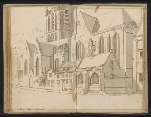 Right side of St. Jacob's Church in Utrecht