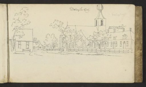 Village view with church at Dwingeloo