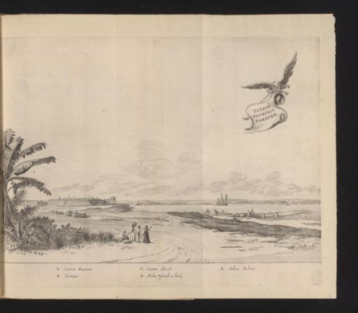 View of the forts at the mouth of the Paraiba, ca. 1636-1644