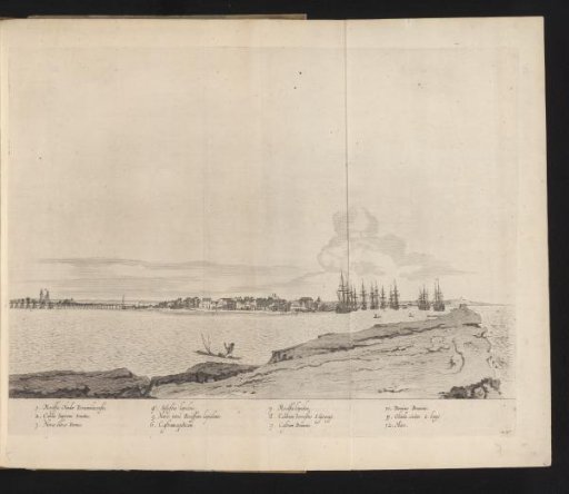 View of Mauritsstad and Recife (right half), ca. 1636-1644