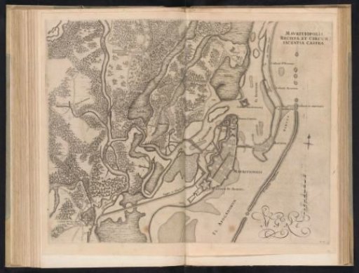 Map of Mauritsstad and Recife, ca. 1636-1644