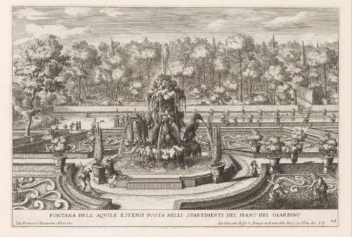 Fontana delle Aquile Estensi in the gardens of the Villa d'Este at Tivoli