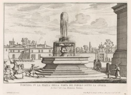Fountain on Piazza del Popolo in Rome
