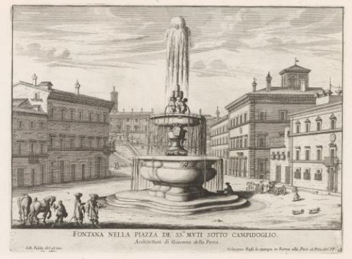 Fountain of Piazza d'Aracoeli in Rome