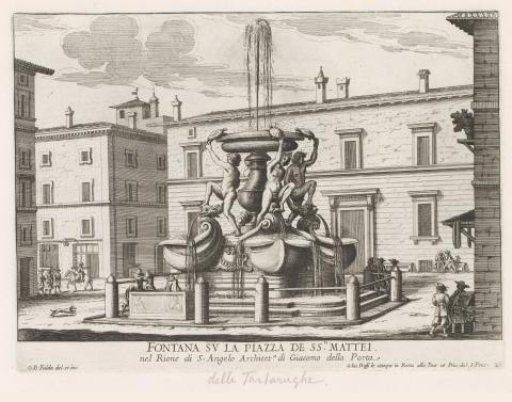 Fountain of the Turtles on Piazza Mattei in Rome