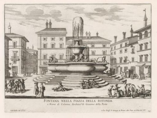 Fountain of the Pantheon on Piazza della Rotonda in Rome