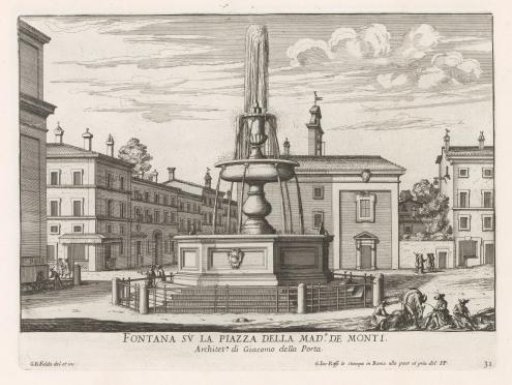 Fountain on Piazza della Madonna dei Monti in Rome