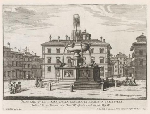 Fountain in Piazza Santa Maria in Trastevere