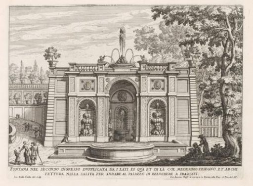Fountain in the Gardens of the Villa Aldobrandini in Frascati