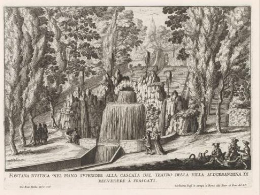 Fountain in the Gardens of the Villa Aldobrandini at Frascati