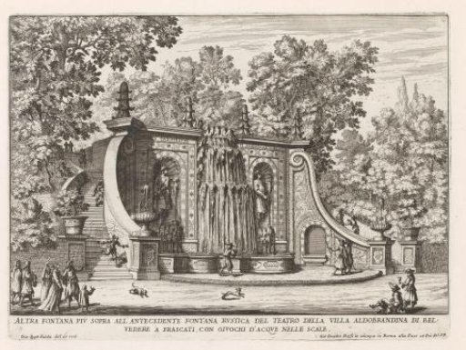 Fountain in the Gardens of the Villa Aldobrandini at Frascati