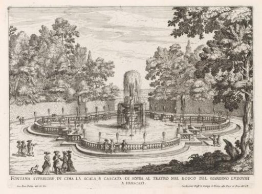 Fountain in the gardens of the Villa Torlonia at Frascati