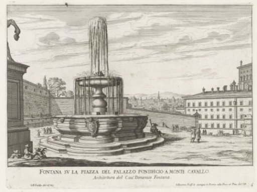 Fountain on the Piazza del Quirinale in Rome
