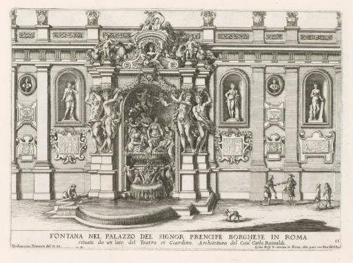 Nymphaeum in the courtyard of the Palazzo Borghese in Rome