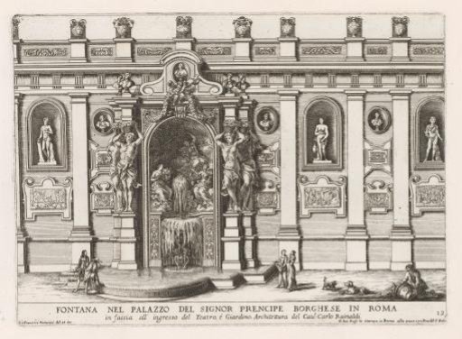 Nymphaeum in the courtyard of the Palazzo Borghese in Rome