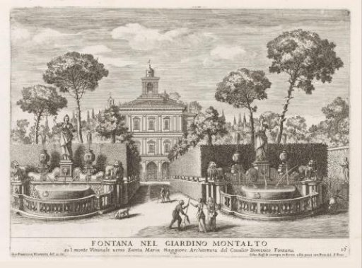 Fountains in the Gardens of the Villa Montalto Negroni in Rome