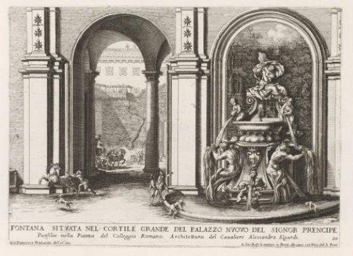Fountain in a courtyard of the Palazzo Doria Pamphilj in Rome