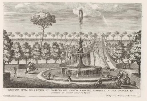 Fountain in the gardens of Villa Doria Pamphilj in Rome