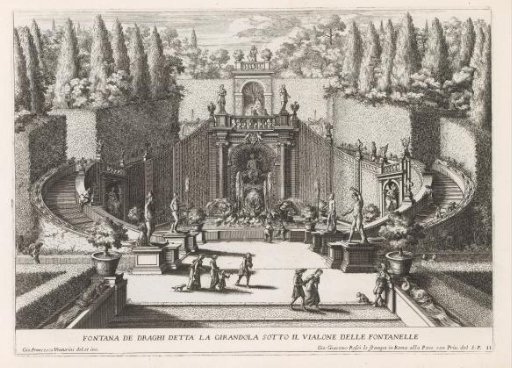 Fontana dei Draghi in the gardens of the Villa d'Este in Tivoli