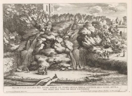 Landscape with cascade and Temple of the Tiburtine Sibyl at Tivoli
