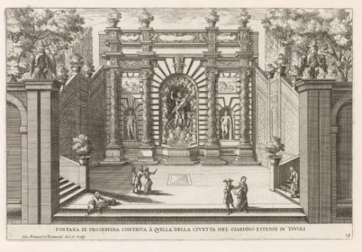 Fontein van Proserpina in de tuinen van de Villa d'Este te Tivoli