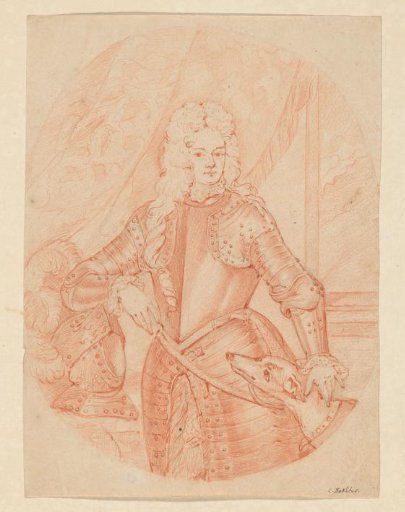 Portrait of an Armored Man with a Dog