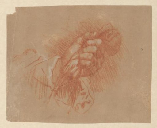 Study of a piece of clothing or fabric in a hand