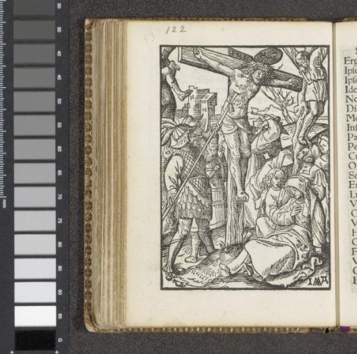 Christ on the Cross pierced by a lance