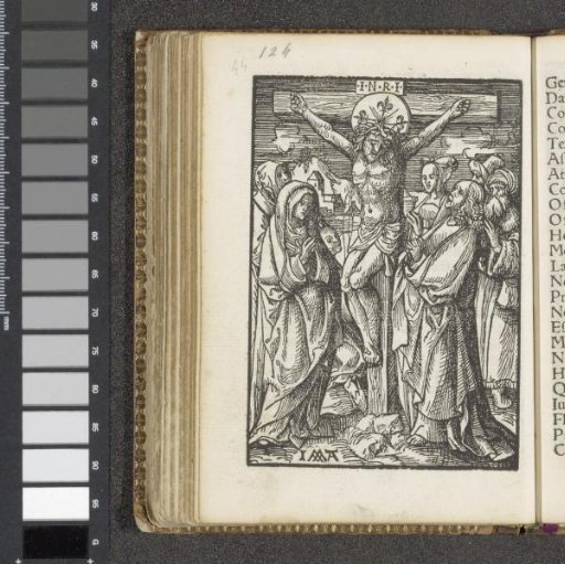 Christ on the Cross between Mary and John