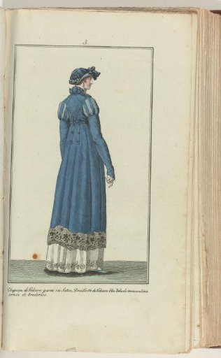 Elegantia, or Journal of Fashion, Luxury, and Taste for Ladies, January 1807, No. 3: Velvet Hat, Trimmed with Satin...