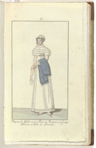 Elegantia, or Journal of Fashion, Luxury, and Taste for Ladies, June 1808, No. 48: Sewn Straw Hat...