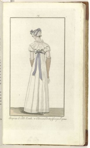 Elegance, or Journal of Fashion, Luxury, and Taste for Ladies, August 1808, No. 54: White Straw Hat...