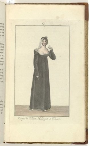 Elegance, or Journal of Fashion, Luxury, and Taste for Ladies, December 1808, No. 64: Velvet Toque...
