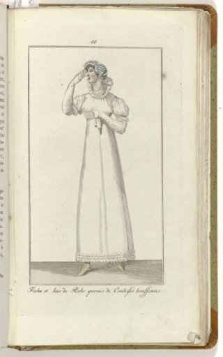 Elegantia, or journal of fashion, luxury, and taste for ladies, September 1809, No. 88: Fichu and Skirt Bottom...