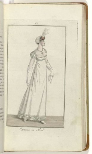 Elegantia, or journal of fashion, luxury, and taste for ladies, February 1809, No. 69: Ball Costume